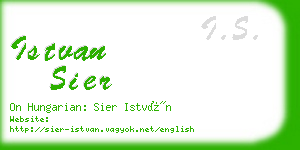 istvan sier business card